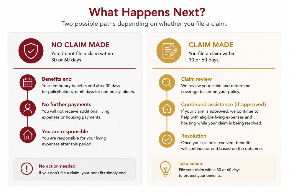 Florida tenant lease termination decision path showing reason, written notice, and next legal step