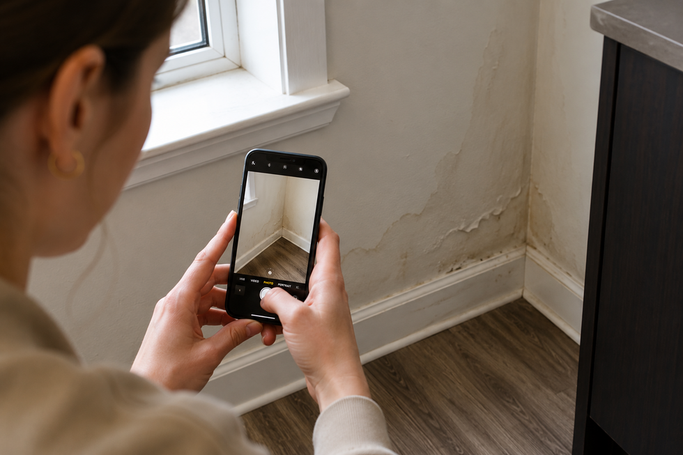 Tenant documenting pest or water damage in a Florida rental before asking about lease termination