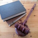 gavel and books