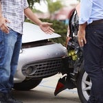 car accident - men negotiating