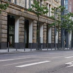 buildings and empty road