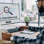 man using a computer with content about SEO Performance
