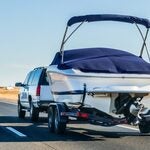 car pulling a boat