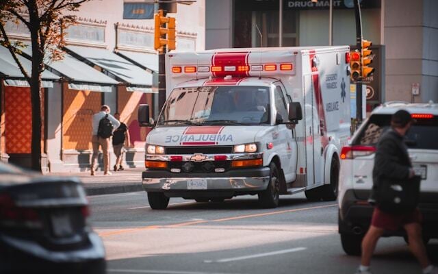 injured ambulance collision