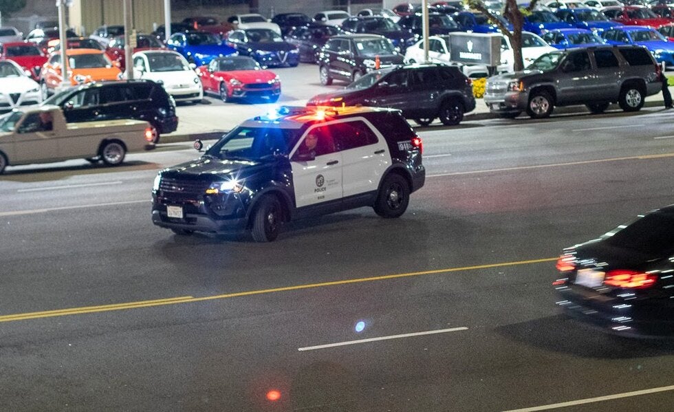 Police Vehicle Involved in Two-Vehicle Crash at Elvis Presley & Winchester Rd