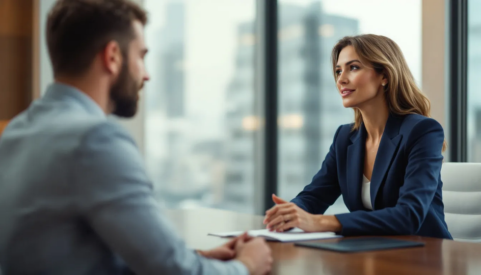 Importance of legal representation in family law cases, featuring a consultation scenario.