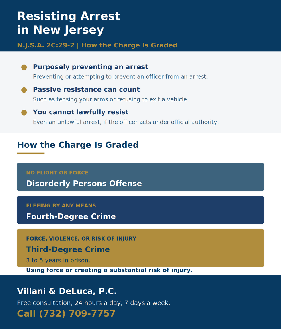 New Jersey trespassing penalty chart under N.J.S.A. 2C:18-3: petty disorderly persons up to 30 days and $500, disorderly persons up to 6 months and $1,000, fourth-degree crime up to 18 months and $10,000.