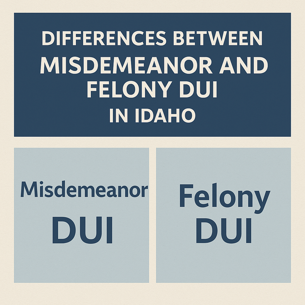 misdemeanor vs felony dui in idaho