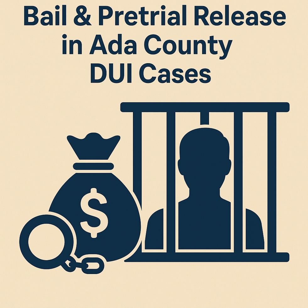 bail and pretrial release in boise dui cases