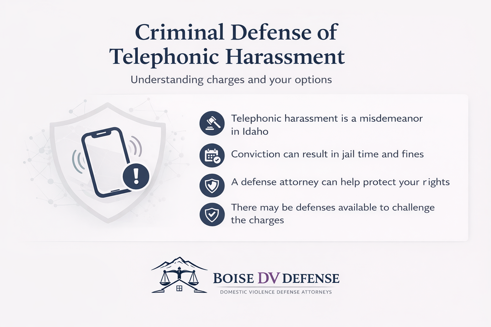 criminal defense of telephonic harassment in boise idaho
