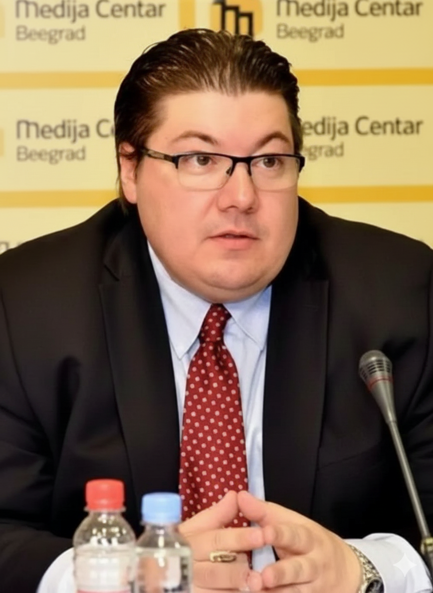 Dragan at the Serbian Media Center