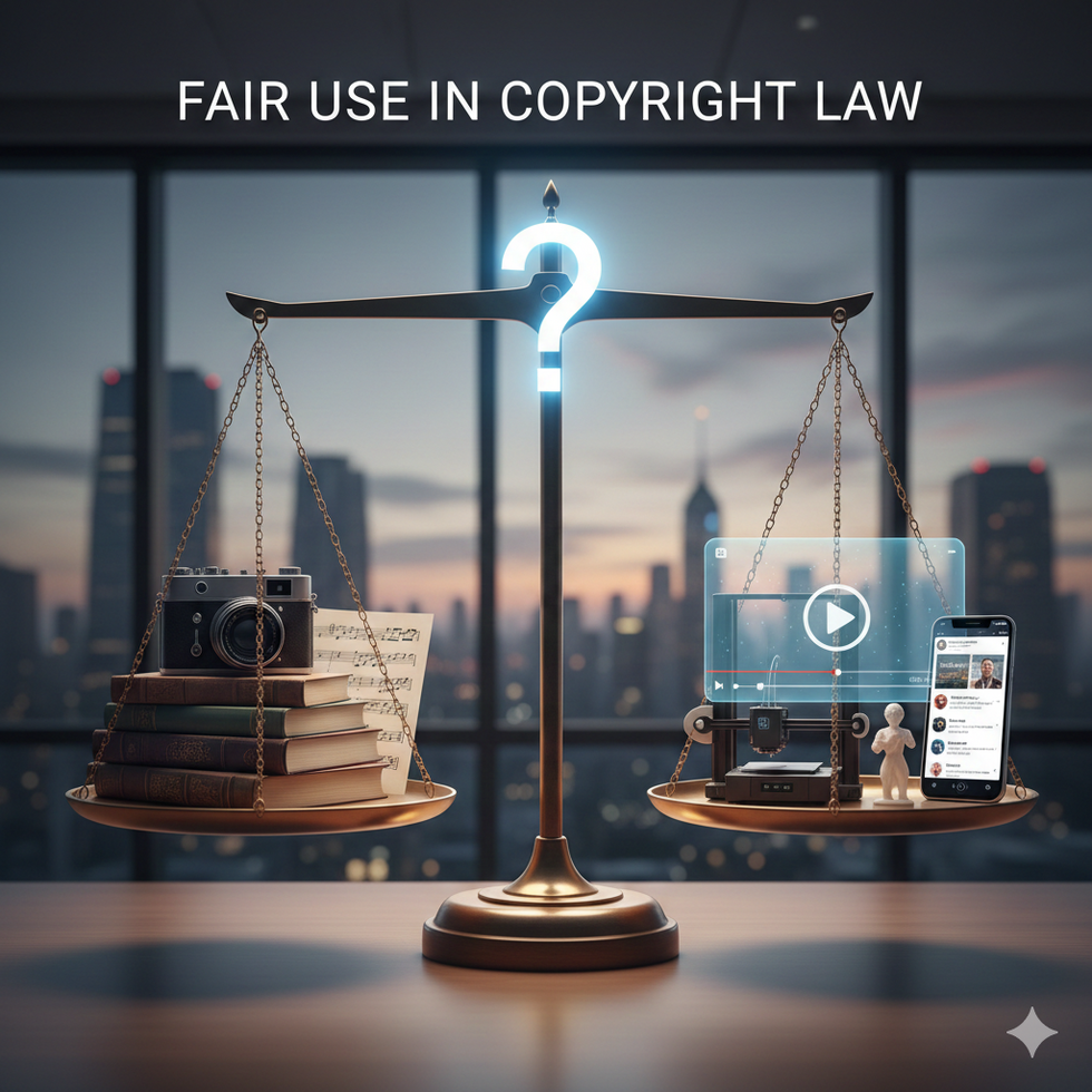 Scales weighing "fair use"