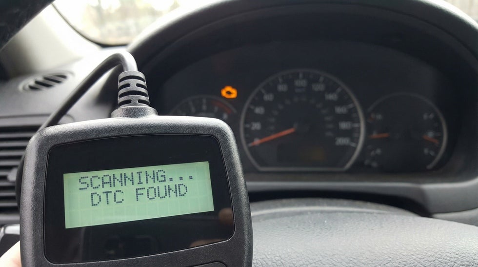 Check engine light and OBD scanner after a used car purchase