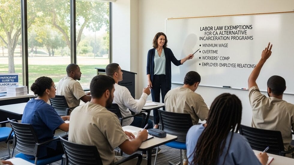 Labor Law Exemptions for California Alternative Incarceration Rehabilitation Programs