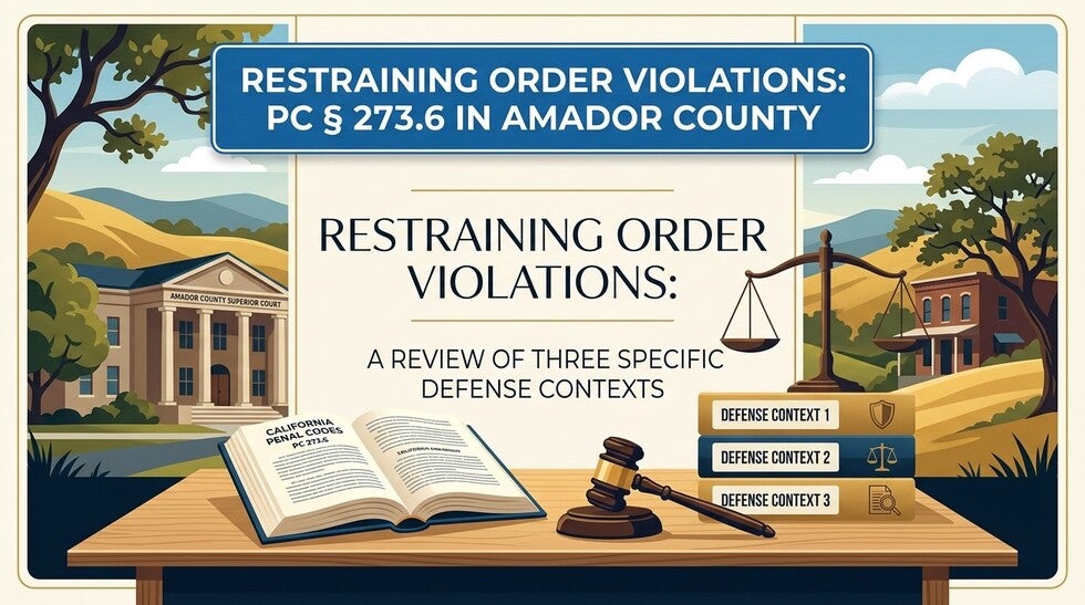 Restraining Order Violations in Amador County