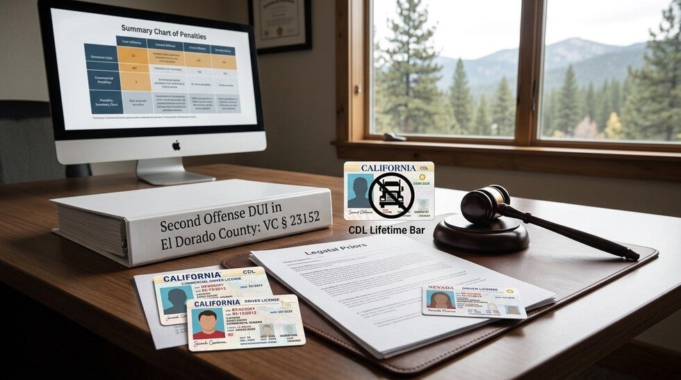 Second Offense DUI in El Dorado County