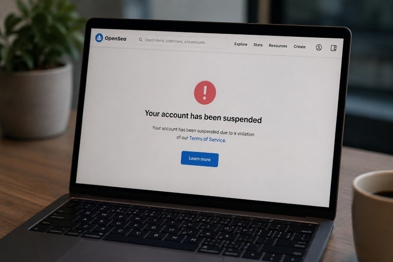 NFT marketplace account suspensions