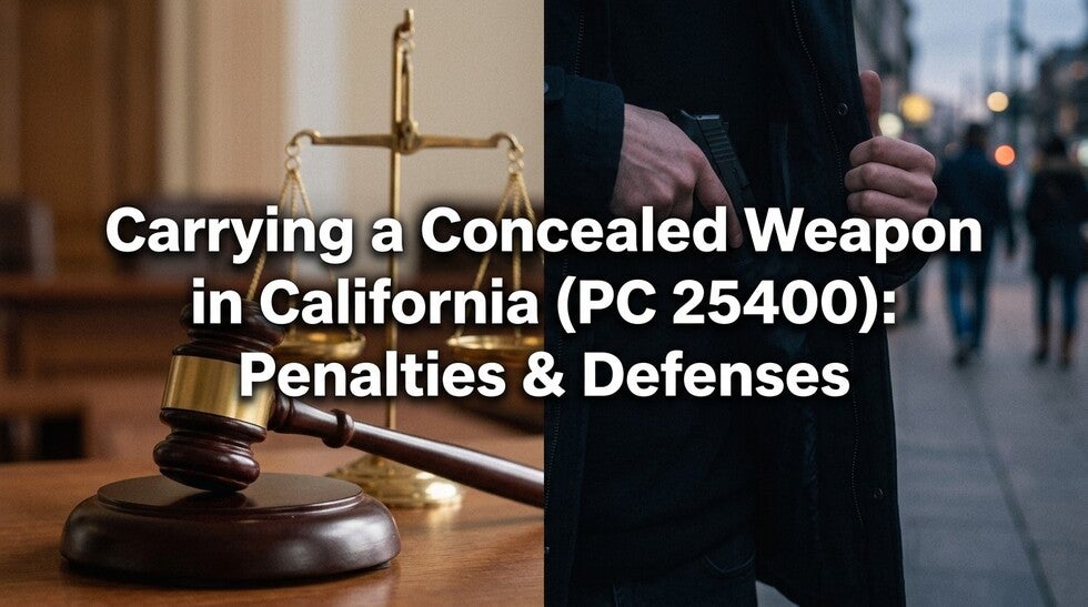 Carrying a Concealed Weapon in California (PC 25400)
