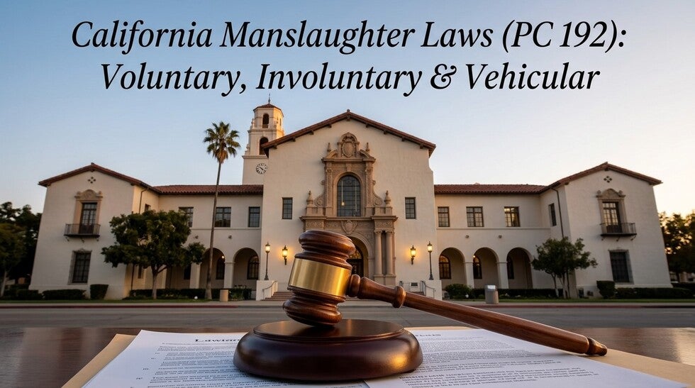California Manslaughter Laws 
