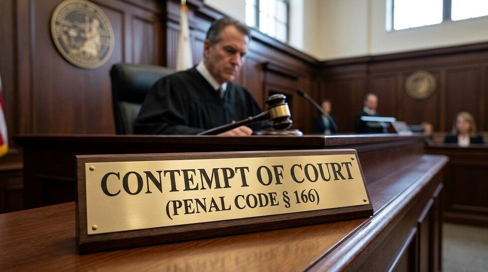 Contempt of Court (Penal Code § 166)