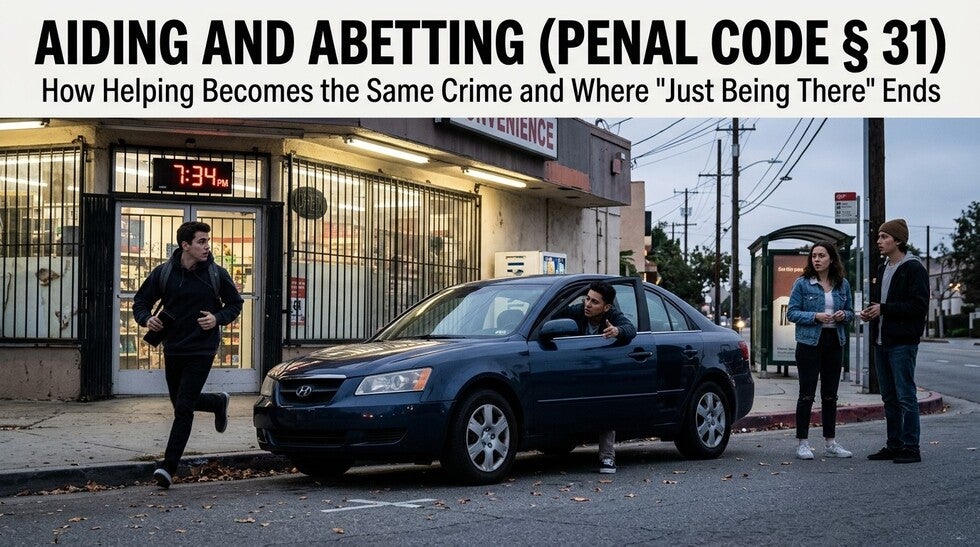 Aiding and Abetting (Penal Code § 31)