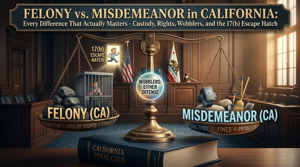 Felony vs. Misdemeanor in California
