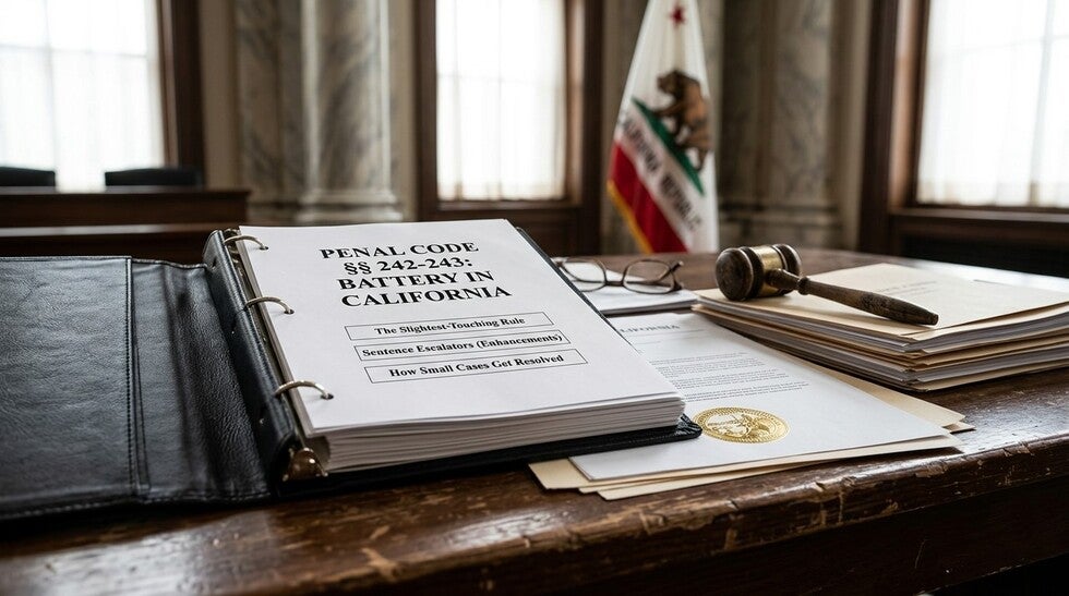 Battery in California (Penal Code §§ 242-243)