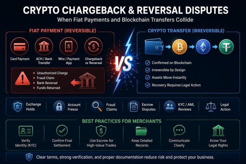 Crypto Chargeback and Reversal Disputes