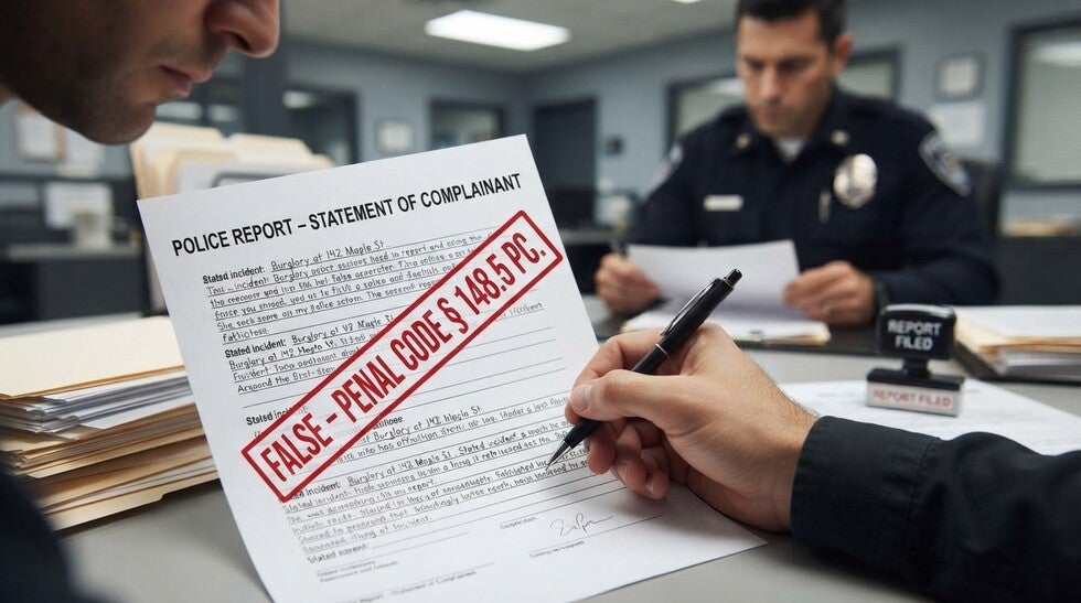 False Police Reports (Penal Code § 148.5)