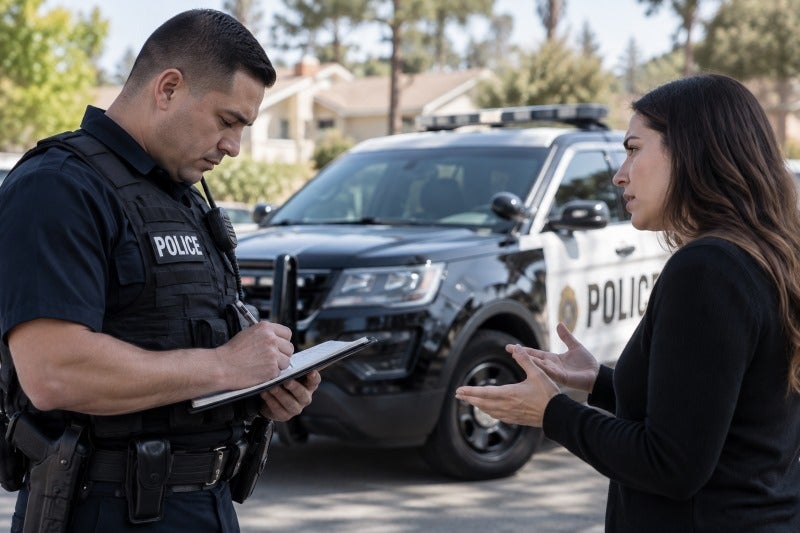 Presentar un informe policial falso en California