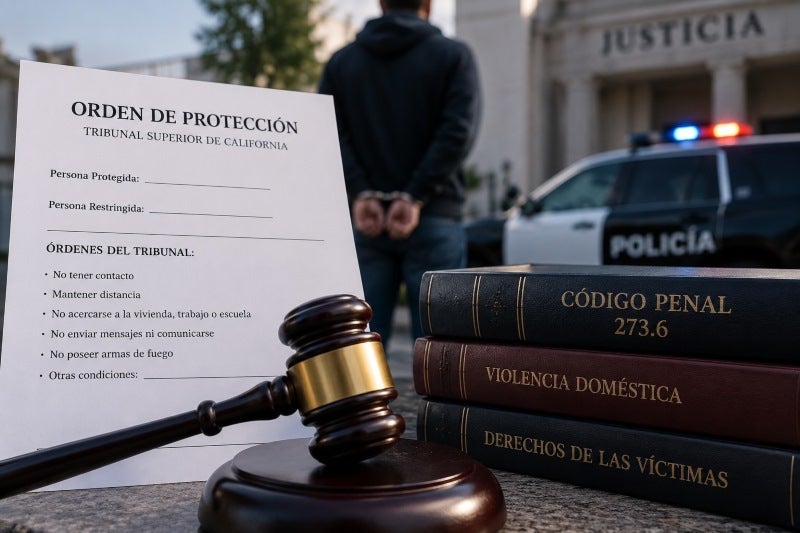 Violar una orden de proteccion en California