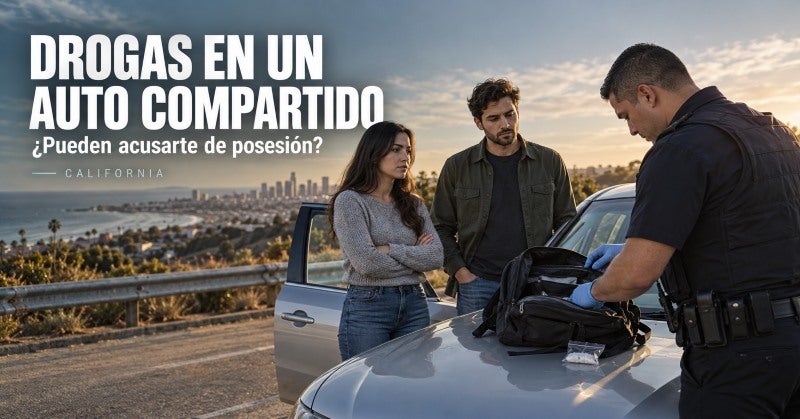 Drogas en un auto compartido en California