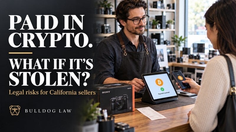 Receiving Stolen Cryptocurrency California