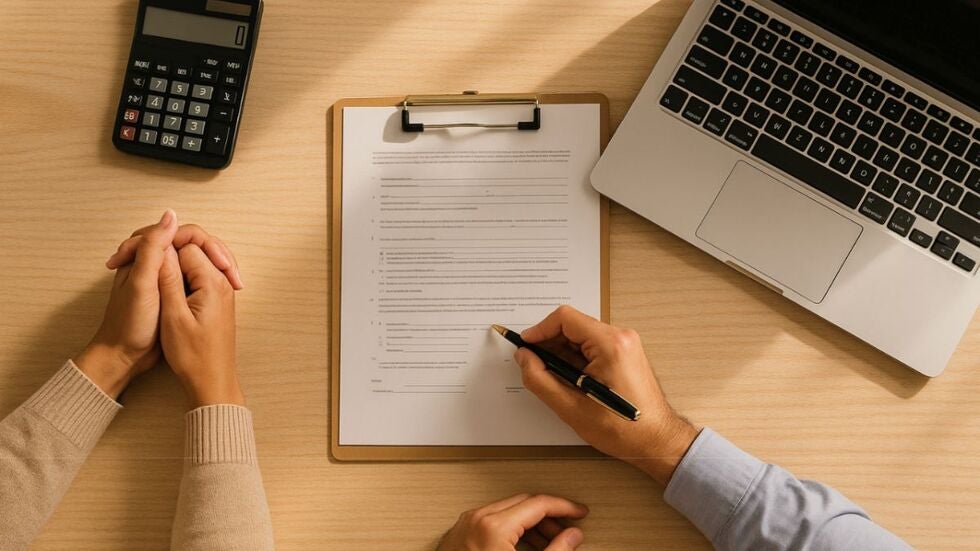 A woman and a lawyer during a consultation on child support planning