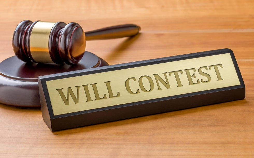 Will contest on plaque