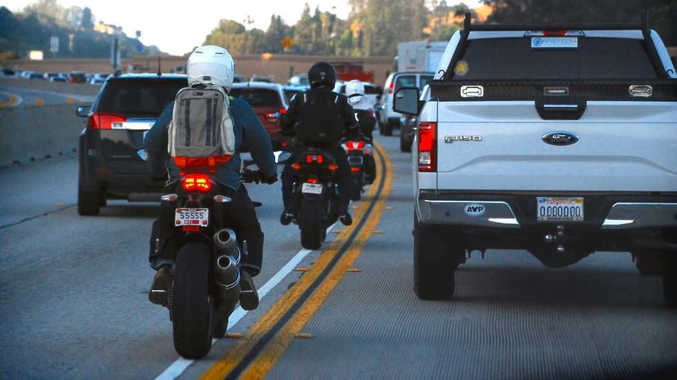 Lane splitting in California