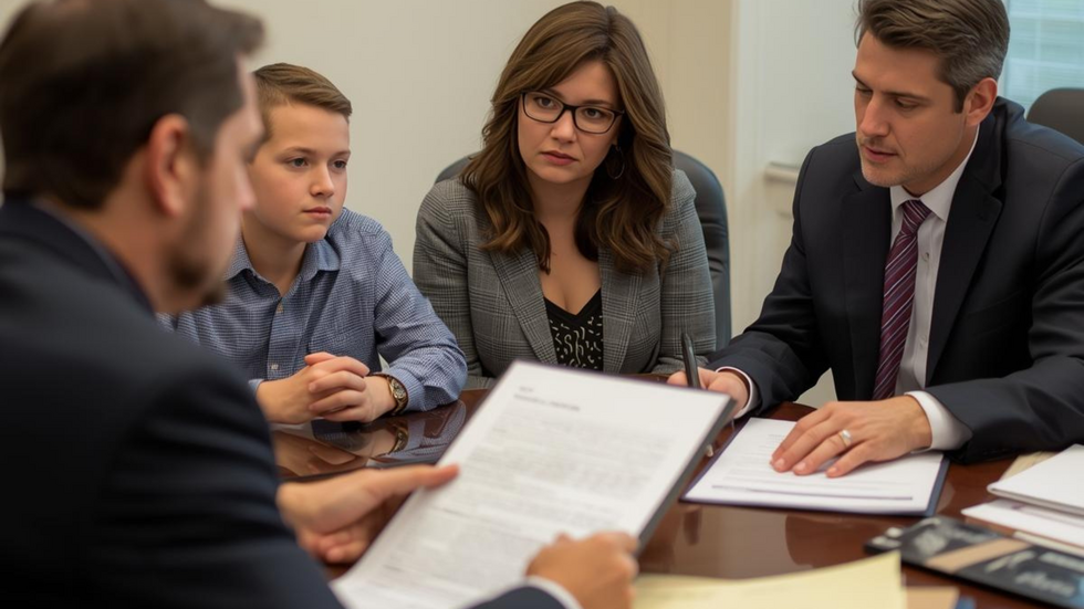 A family talking to an Estate planning Attorney