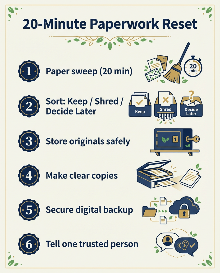 20-minute paper work reset