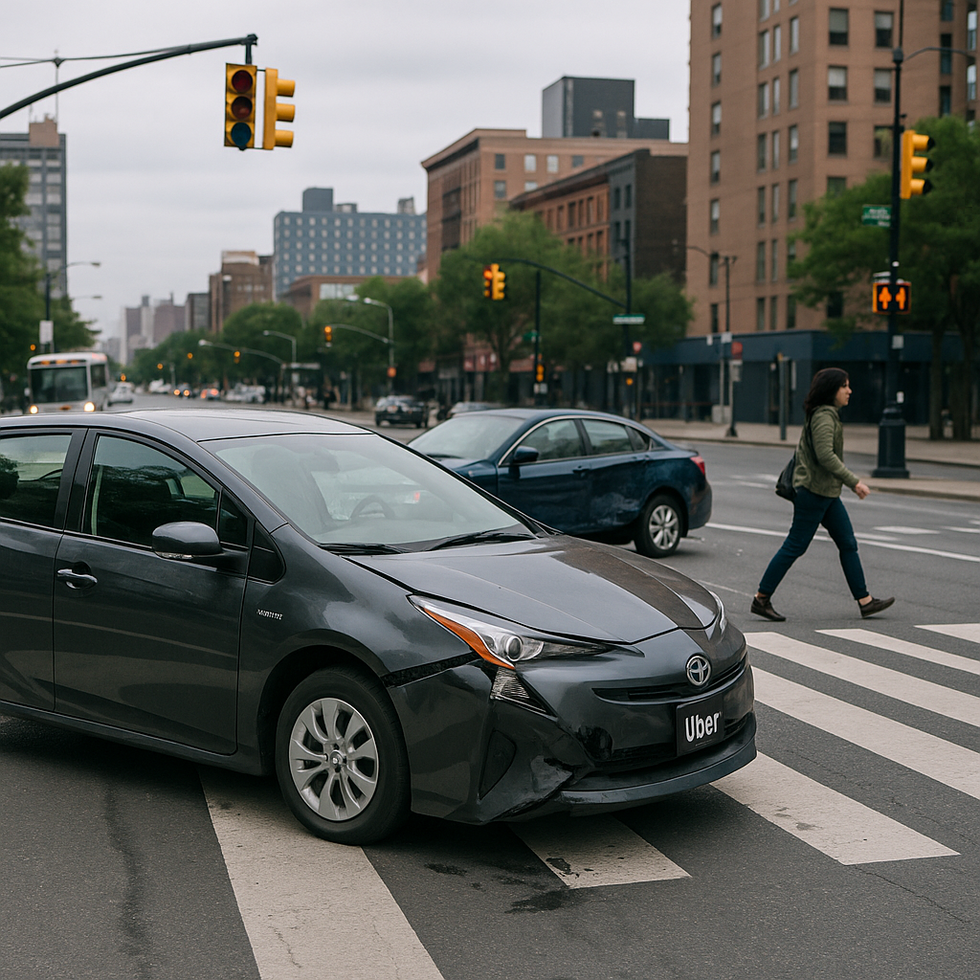 Two vehicle car accident at New Jersey intersection similar to Route 57 crash scene