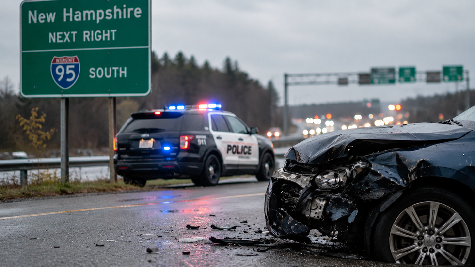 Police respond to serious DUI-related interstate crash involving New Jersey driver near I-95 corridor in New Hampshire