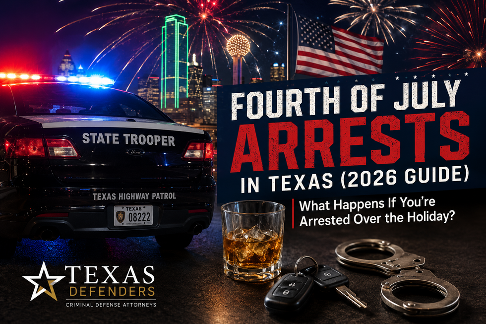 Texas Highway Patrol increases Fourth of July enforcement in Texas as fireworks explode over the Dallas skyline.