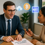 Attorney discussing estate planning for digital assets and cryptocurrency with a client in South Florida