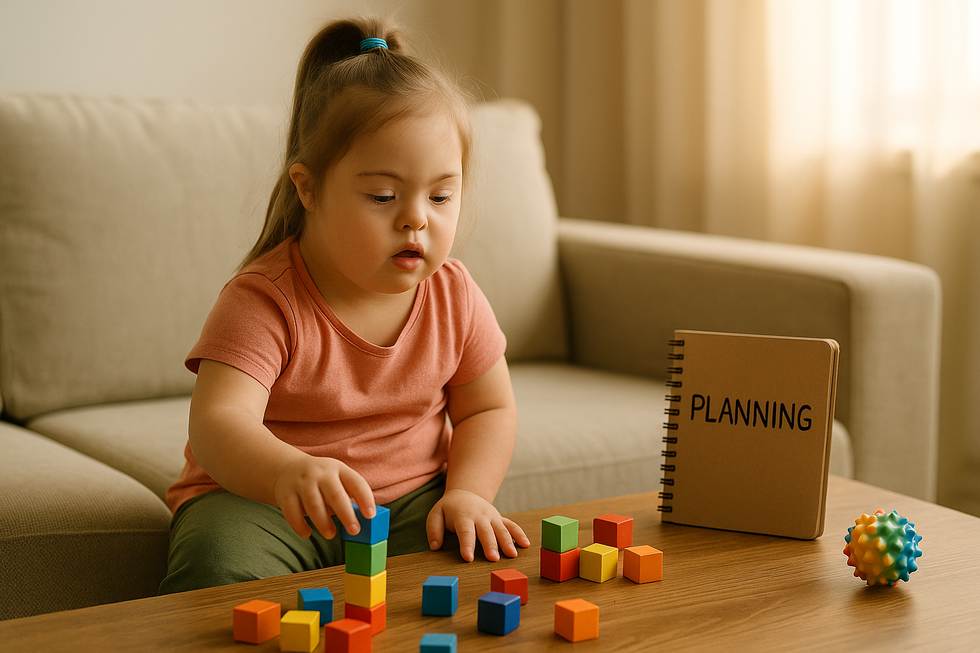 A comforting image designed to illustrate the importance of preparing a special needs trust for a child with disabilities.
