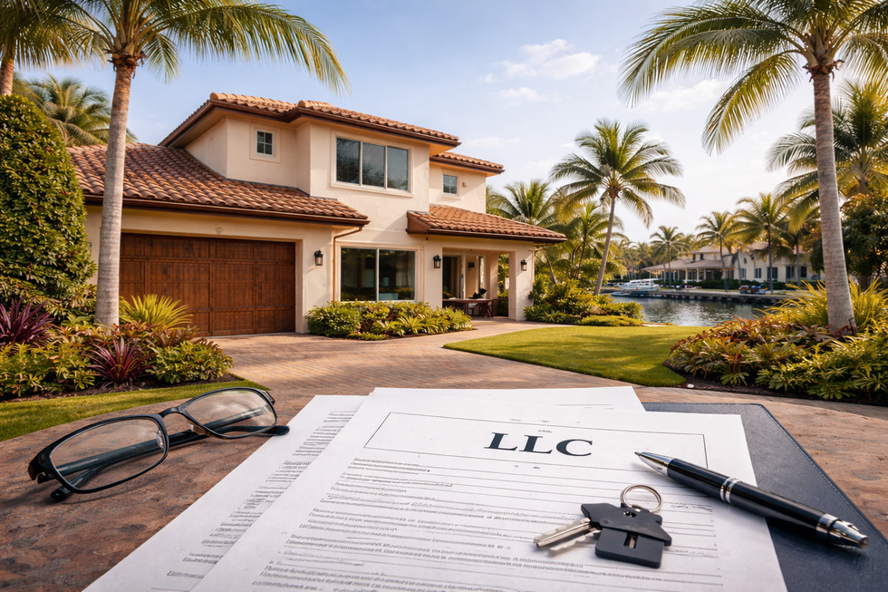 Florida property owned through an LLC for charging order protection.