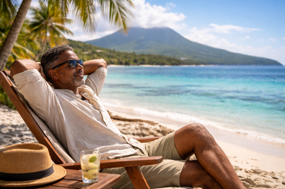 Person relaxing on the island of Nevis representing offshore asset protection planning