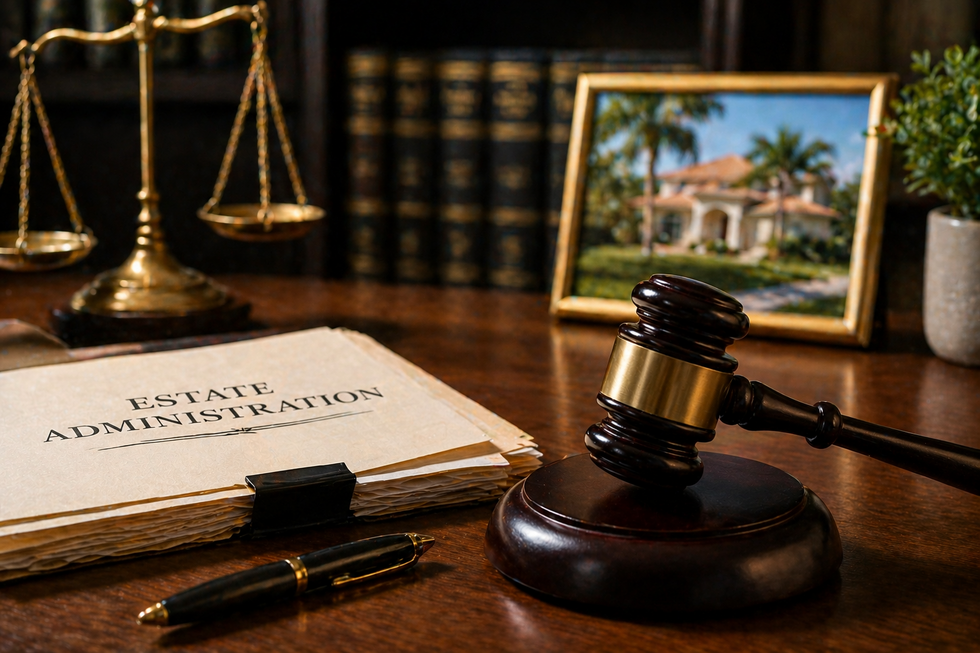 Judge gavel representing court authority in probate disputes