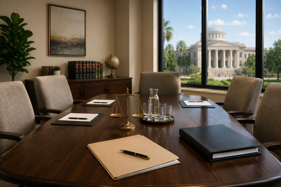 Professional mediation room representing probate dispute resolution in Florida