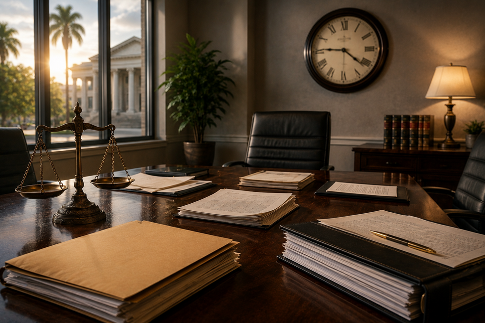 Conference room representing contested probate mediation and delays