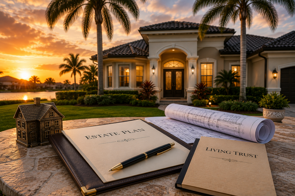 Florida homestead property with estate planning documents representing trust planning