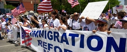 people protesting immigration reform